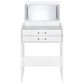 Pacific Landing Danbury 3-Drawer Makeup Vanity Set in White High Gloss, , large