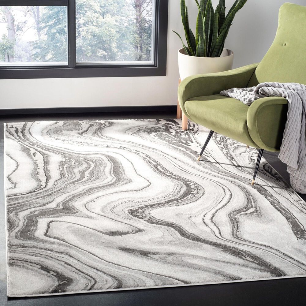 Safavieh Craft CFT819G 5&#39;3&quot; x 7&#39;6&quot; Grey and Silver Area Rug, , large