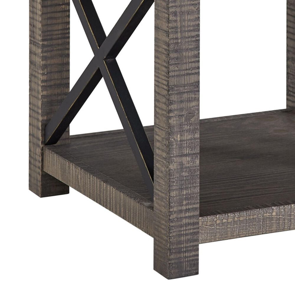Crystal City Dexter End Table in Driftwood, , large