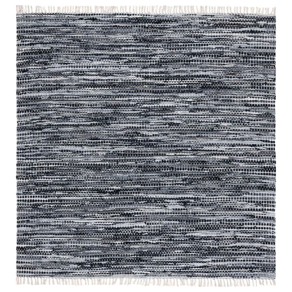 Safavieh Montauk 6" Square Grey and Black Area Rug, , large
