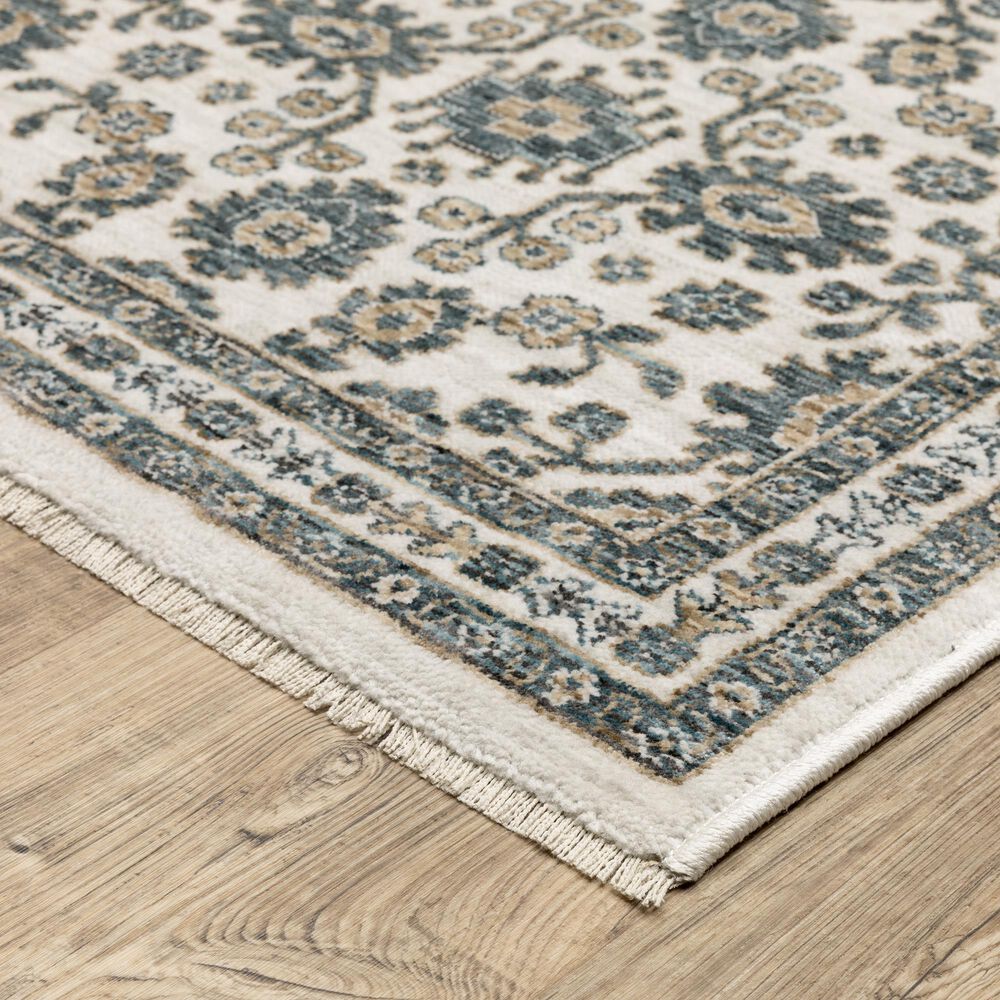 Oriental Weavers Echo Ivory and Blue 9&#39;10&quot; x 12&#39;10&quot; Area Rug, , large