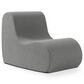 Jaxx Uptown Modern Armless Accent Chair in Boucle Dark Grey, , large