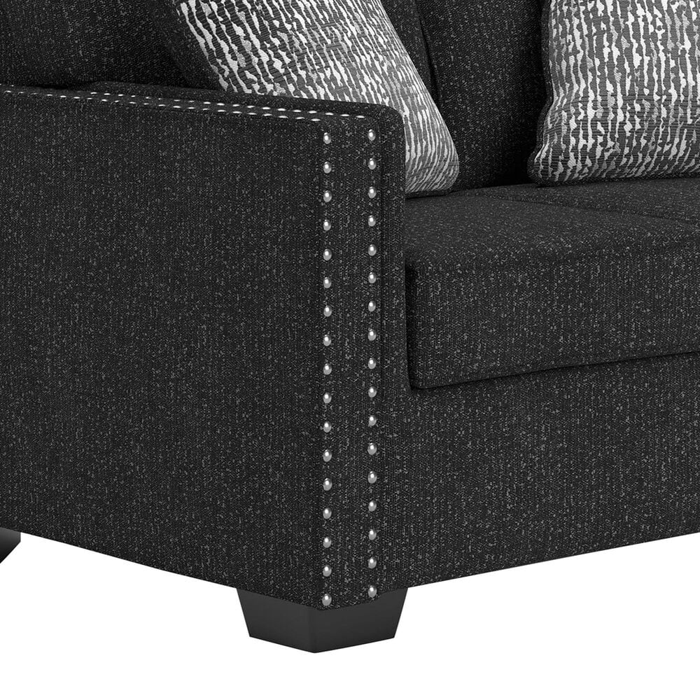 Ashley Jasmine Peaks Stationary Loveseat in Coal, , large