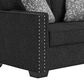 Ashley Jasmine Peaks Stationary Loveseat in Coal, , large