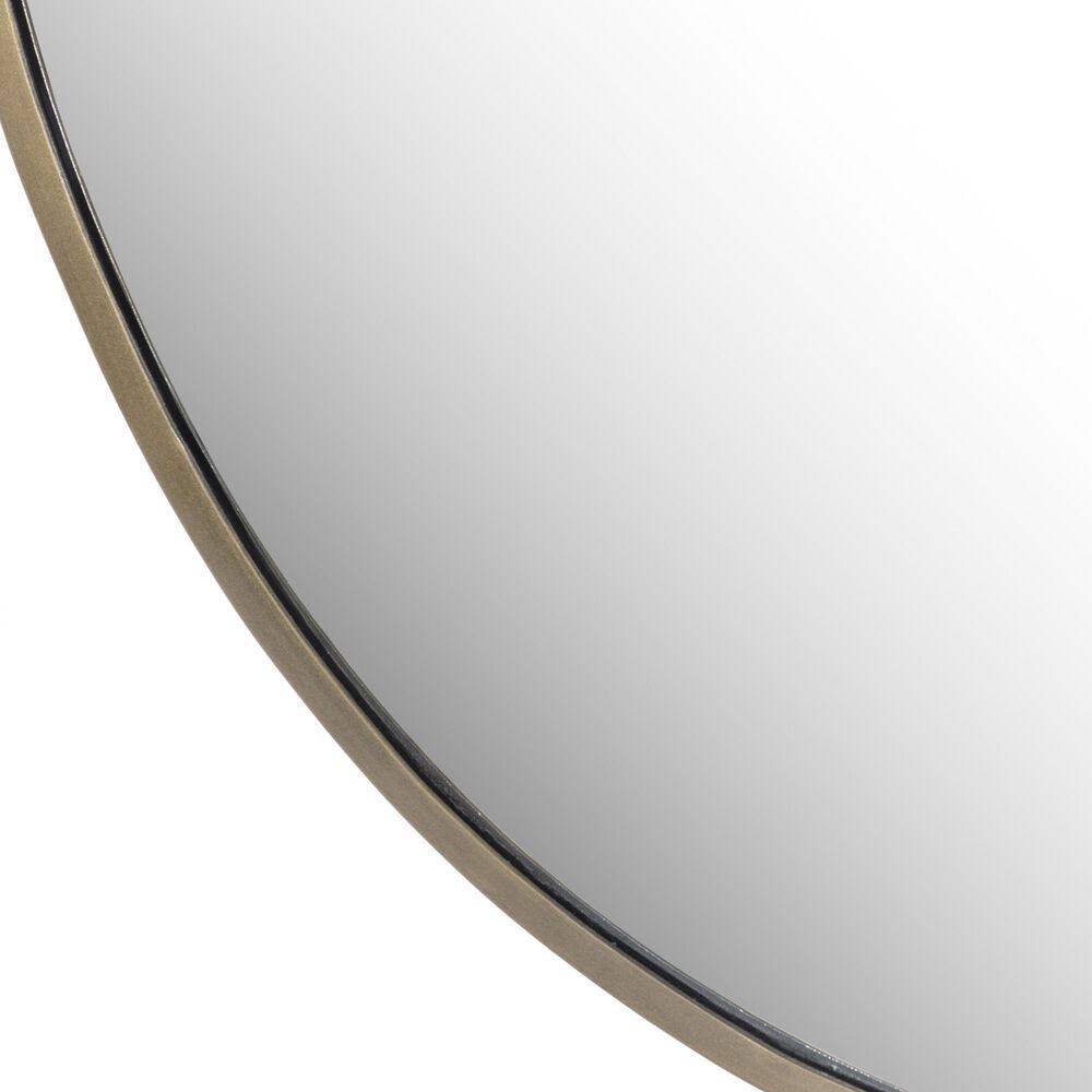 Four Hands Nova Large Wall Mirror in Antique Brass Iron, , large