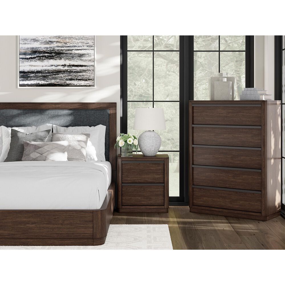 Millenium Dilenno 2 Ball Bearing Smooth Gliding Drawer Nightstand in Dark Brown, , large