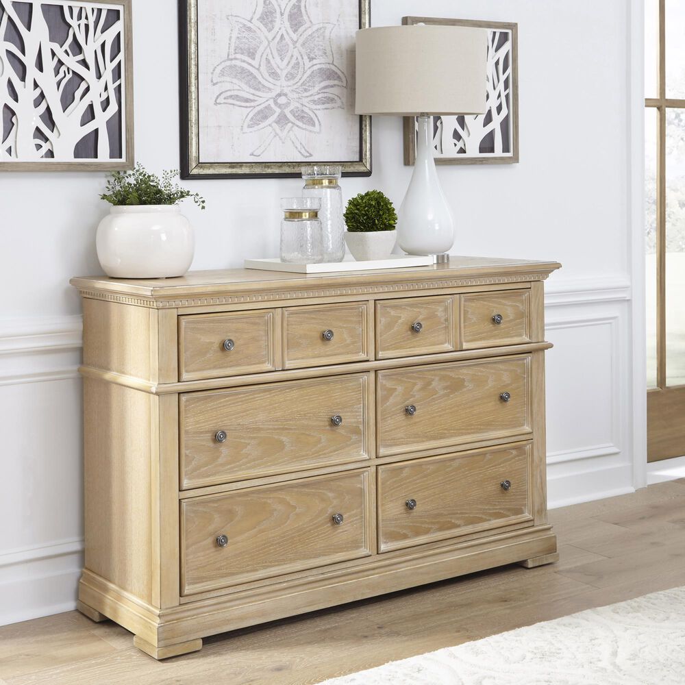 Homestyles Manor House 6 Drawer Dresser in Brown, , large