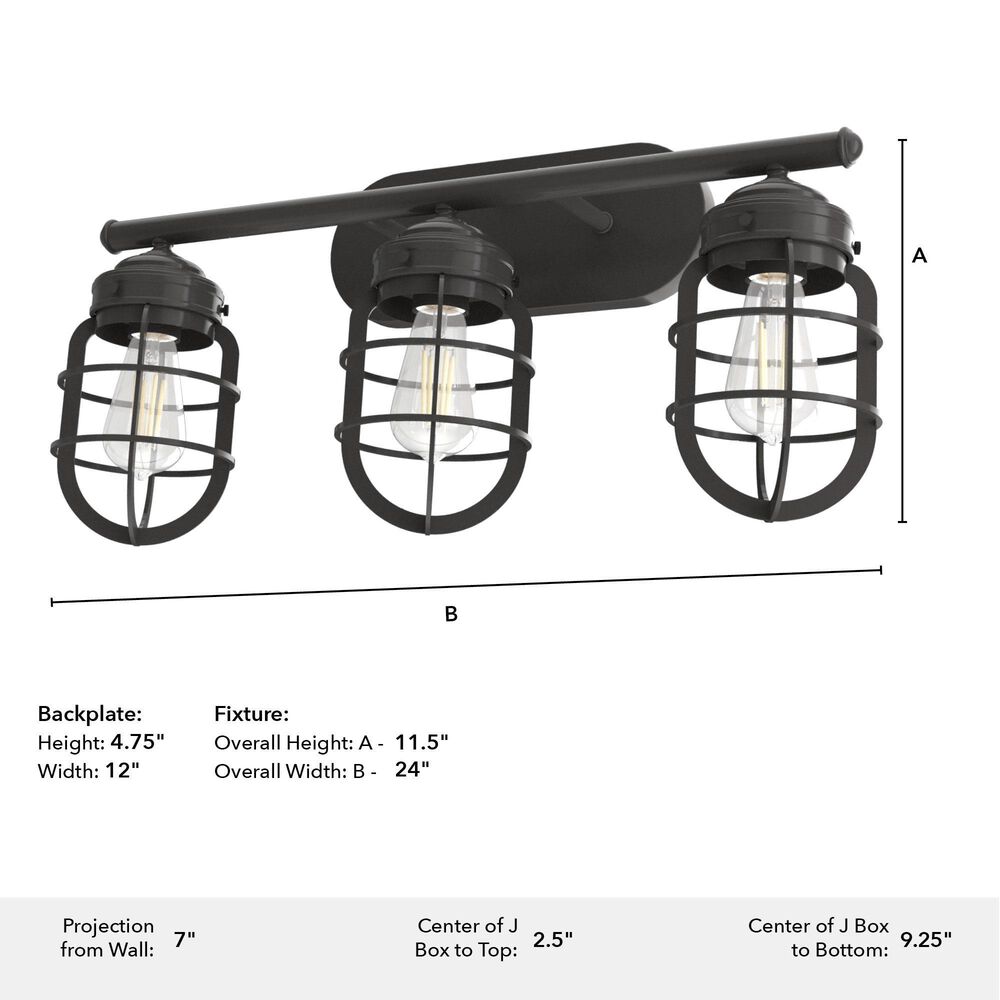 Hunter Starklake 3-Light Vanity in Noble Bronze, , large