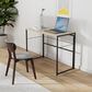 HOMLUX Riau 39" Folding Computer Desk in Sonoma Oak and Black, , large