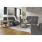 Ashley Foreside Double Reclining Loveseat with Console in Charcoal, , large