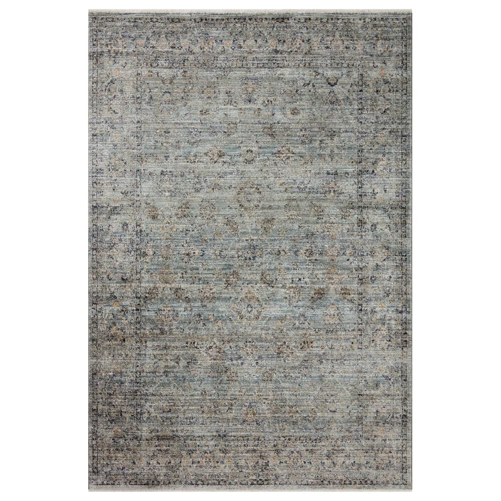 Loloi Katherine 5"3" x 7"9" Ocean and Gold Area Rug, , large