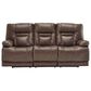 Ashley Wurstrow Power Reclining Sofa with Adjustable Headrest in Umber, , large
