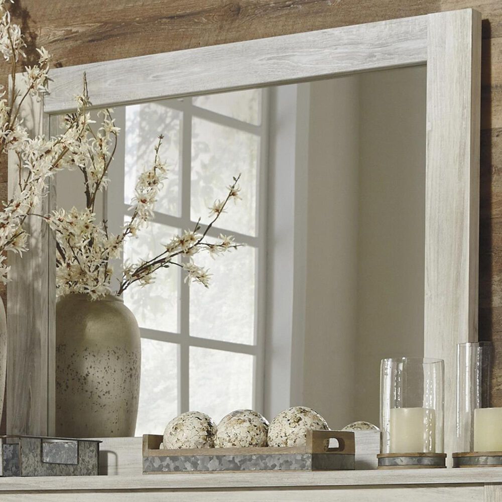 Ashley Bellaby Bedroom Mirror in Whitewash, , large
