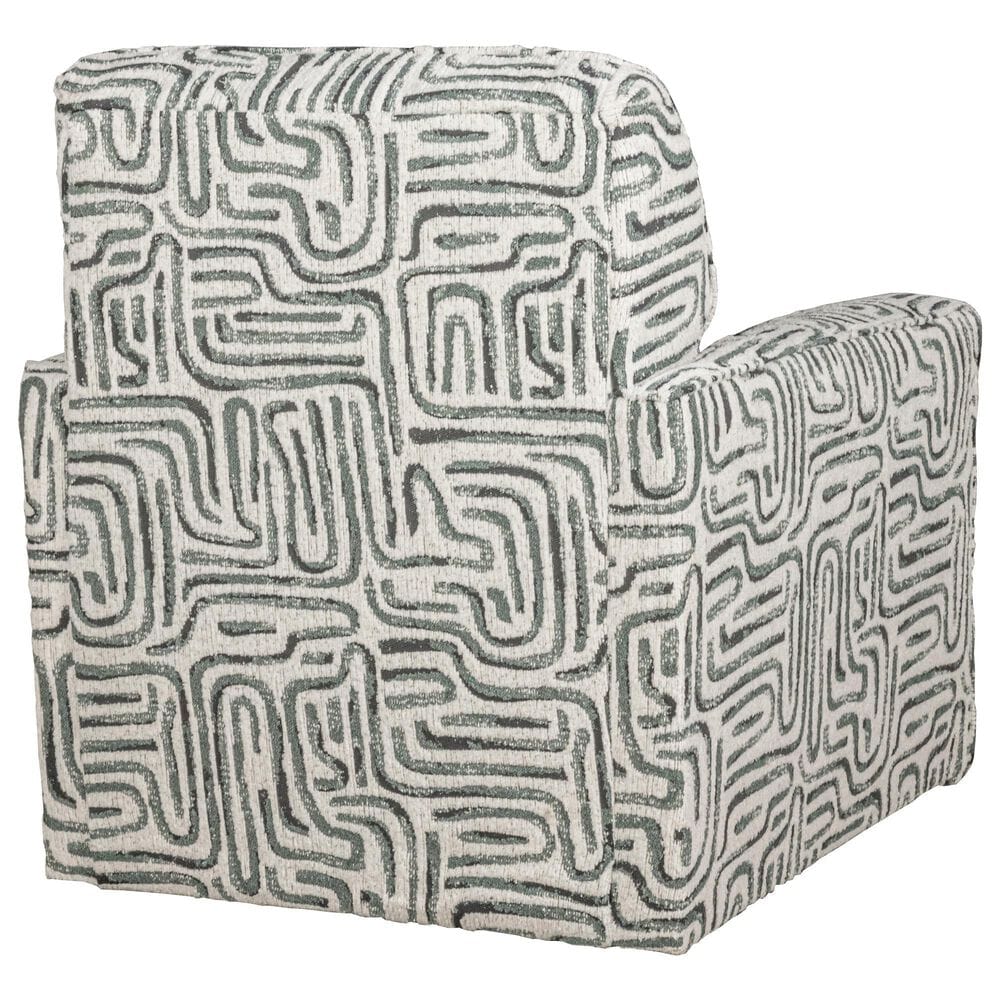 Southaven Swivel Chair with Track Armrests in Intellect Jade, , large