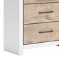 Ashley Charbitt 5-Drawer Chest in Matte White and Replicated Oak Grain, , large