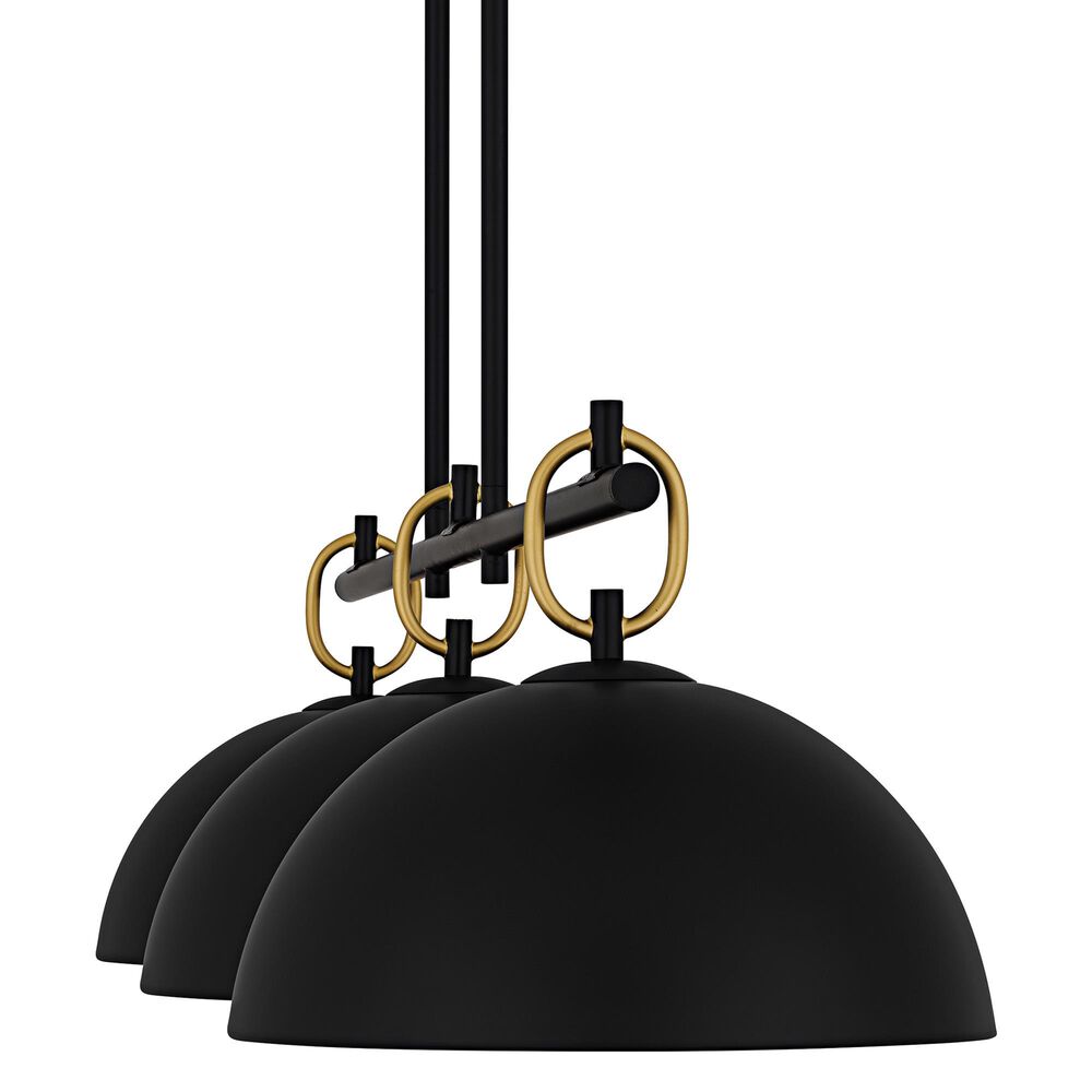 Quoizel Cleo 3-Light Linear Chandelier in Matte Black, , large