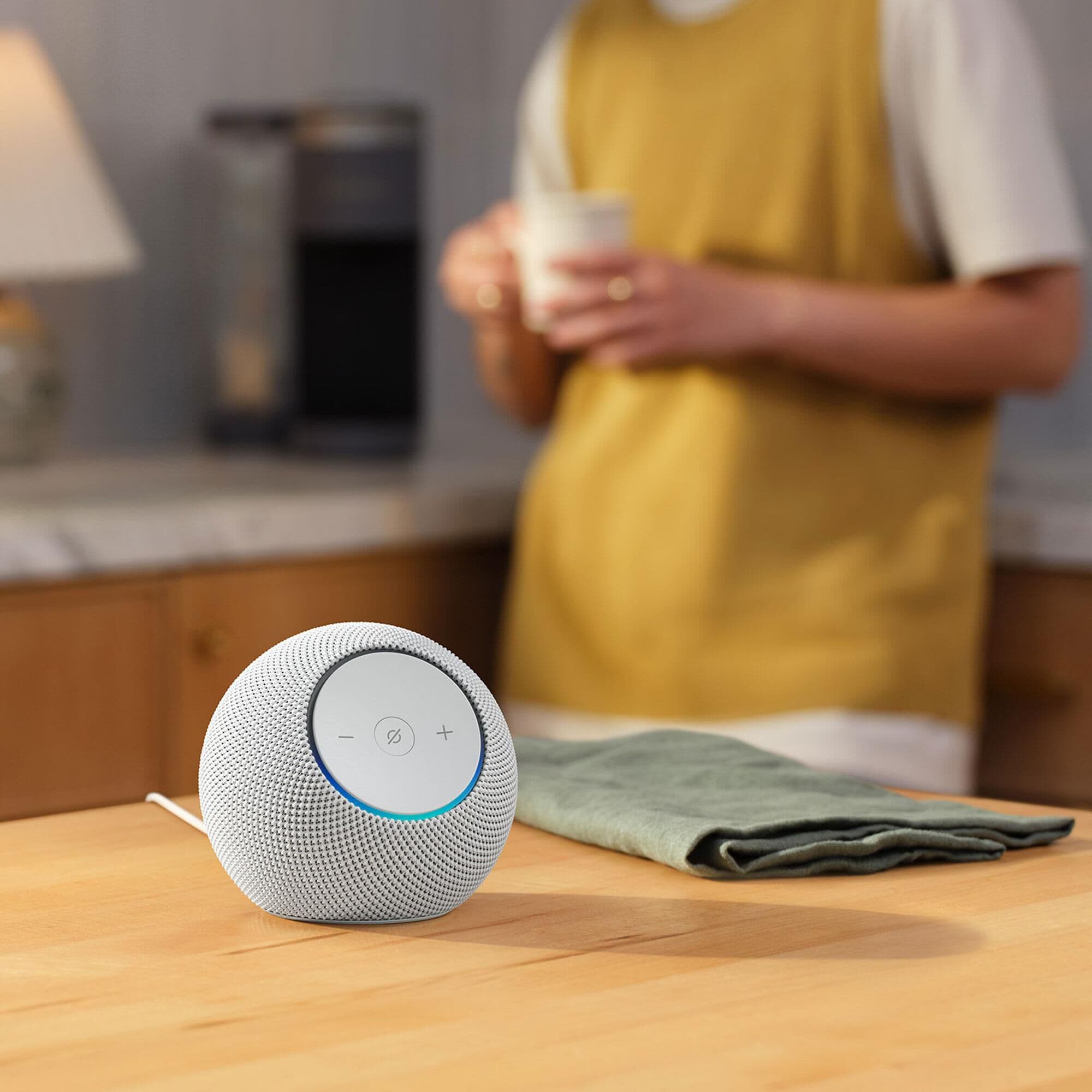 Amazon Echo Dot Max Smart Speaker in Glacier White