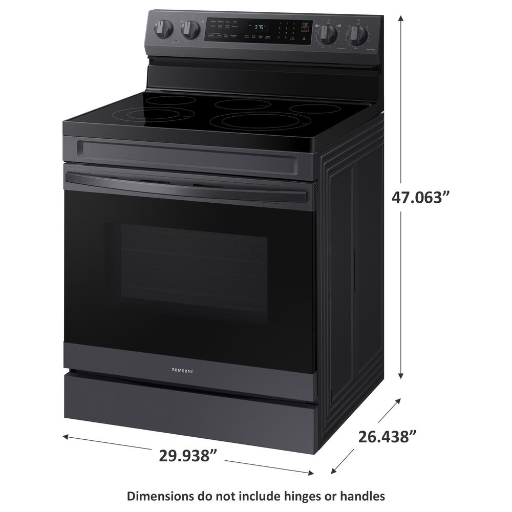 Samsung 6.3 Cu. Ft. Freestanding Electric Range with No-Preheat Air Fry in Black Stainless Steel, , large