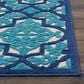 Nourison Aloha Geometric 7"10" x 10"6" Navy Indoor/Outdoor Area Rug, , large