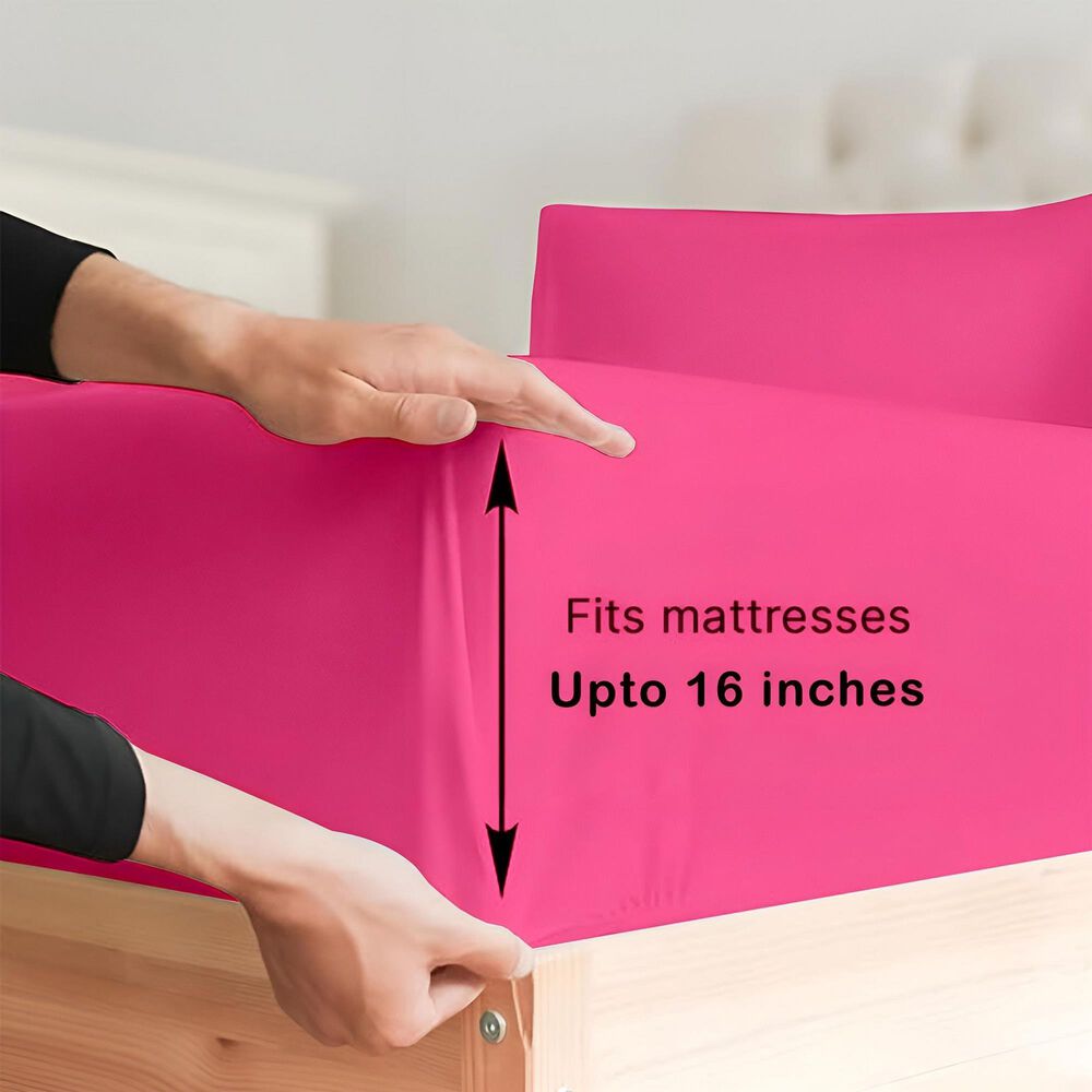Trade Linker 3-Piece Twin/Twin XL Microfiber Sheet Set in Hot Pink, , large