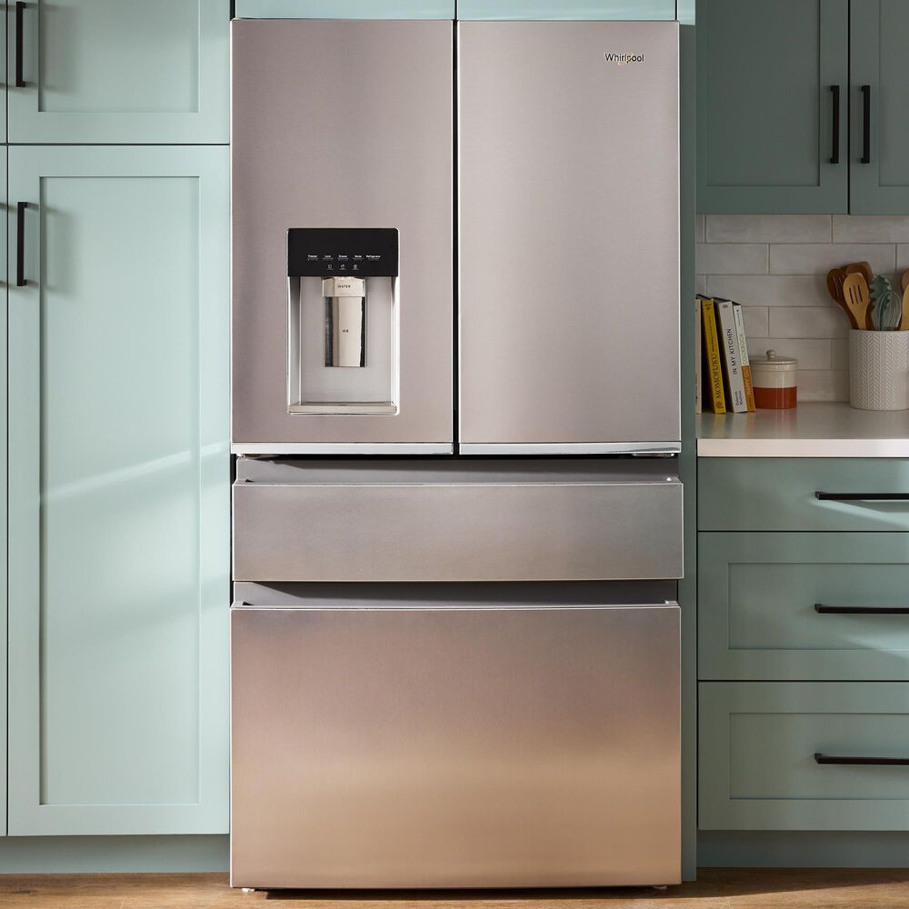 Whirlpool 22 Cu. Ft. 4-Door Depth French Door Refrigerator with Dual Ice Makers in Fingerprint Resistant Stainless Steel, , large