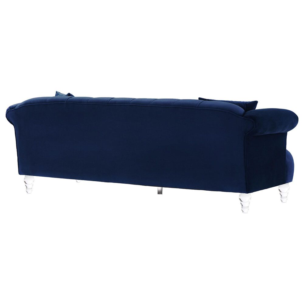 Blue River Elegance Stationary Sofa in Blue Velvet, , large