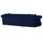 Blue River Elegance Stationary Sofa in Blue Velvet, , large
