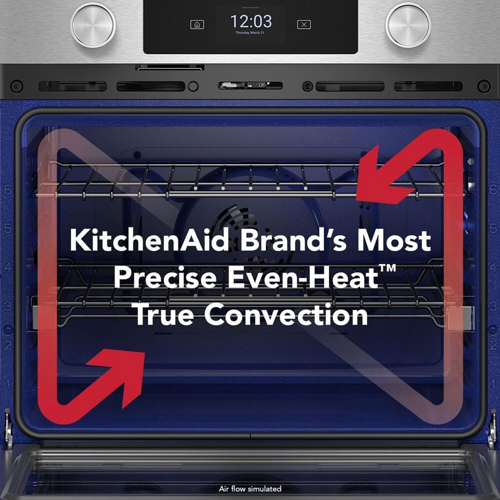 KitchenAid 2-Piece Kitchen Package with PrintShield Stainless Steel 30" Smart Double Wall Oven and Stainless Steel 30" Gas Cooktop, , large