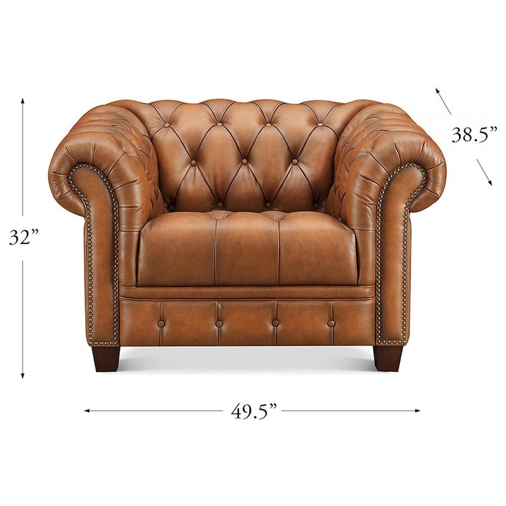 Hydeline York Leather Chair in Saddle, , large