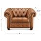 Hydeline York Leather Chair in Saddle, , large
