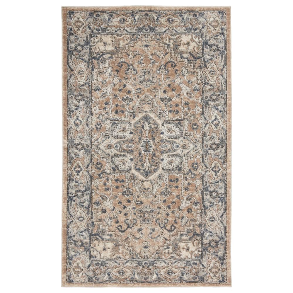 Nourison Quarry QUA05 3" x 5" Beige and Grey Area Rug, , large