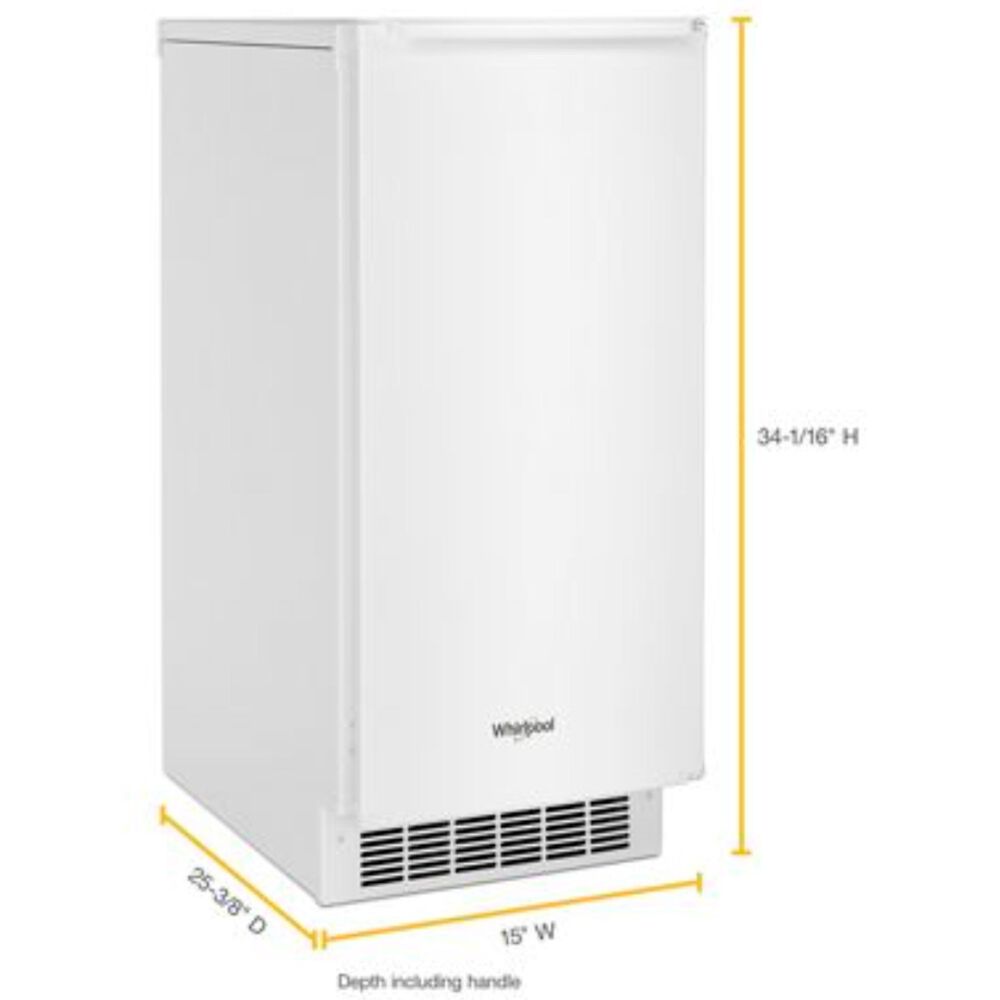 Whirlpool 15&quot; Icemaker with Clear Ice Technology in White, , large