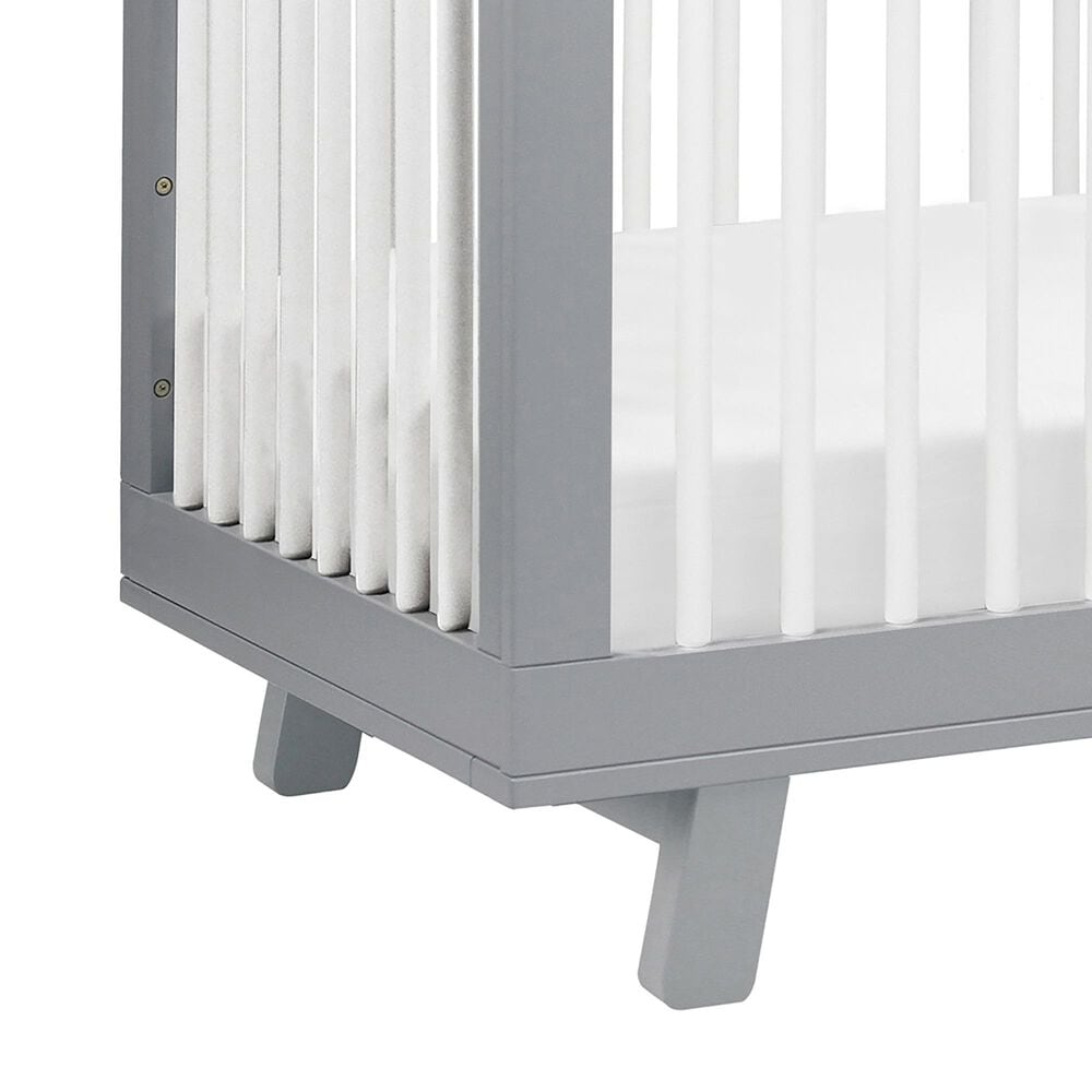 Babyletto Hudson 3-In-1 Convertible Crib and Toddler Conversion Kit in Grey and White, , large