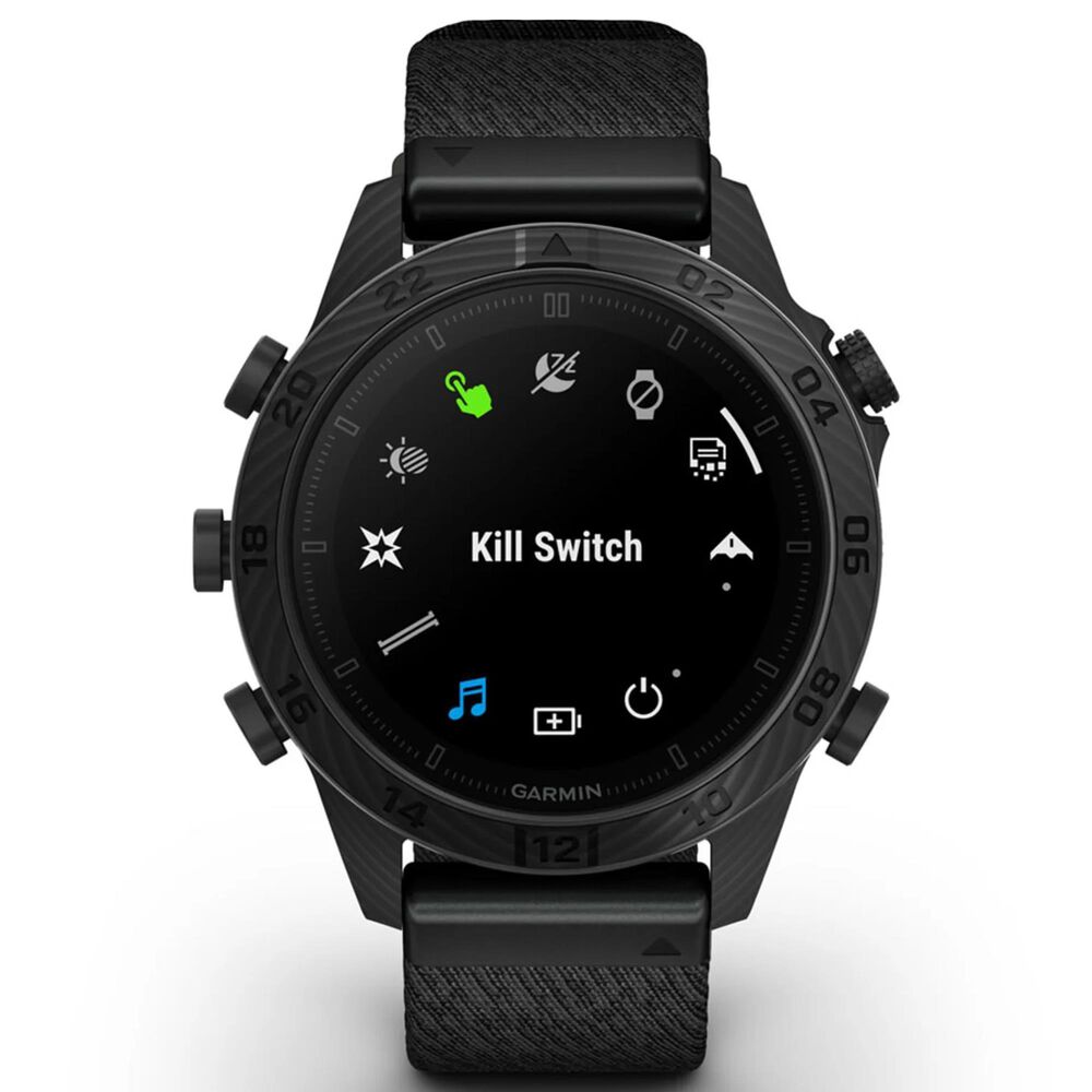 Garmin MARQ 2 Commander AMOLED Smartwatch Fused Carbon Fiber Case with Nylon Band in Black, , large