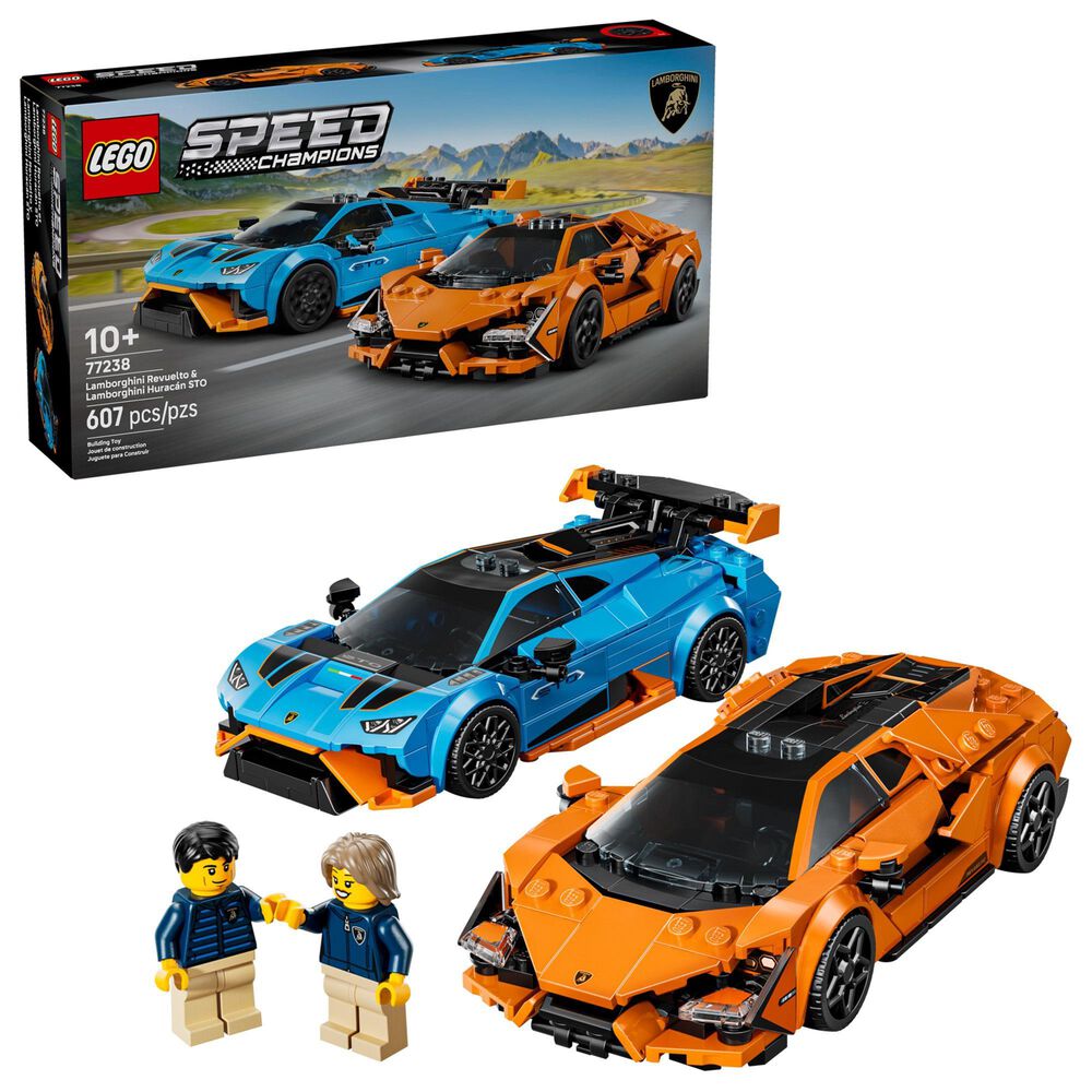 LEGO Speed ??Champions Lamborghini Revuelto and Huracan STO Building Set, , large