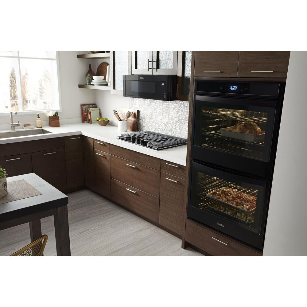 Whirlpool 1.1 Cu. Ft. 1000 watt Low Profile Microwave Hood Combination in Black, , large