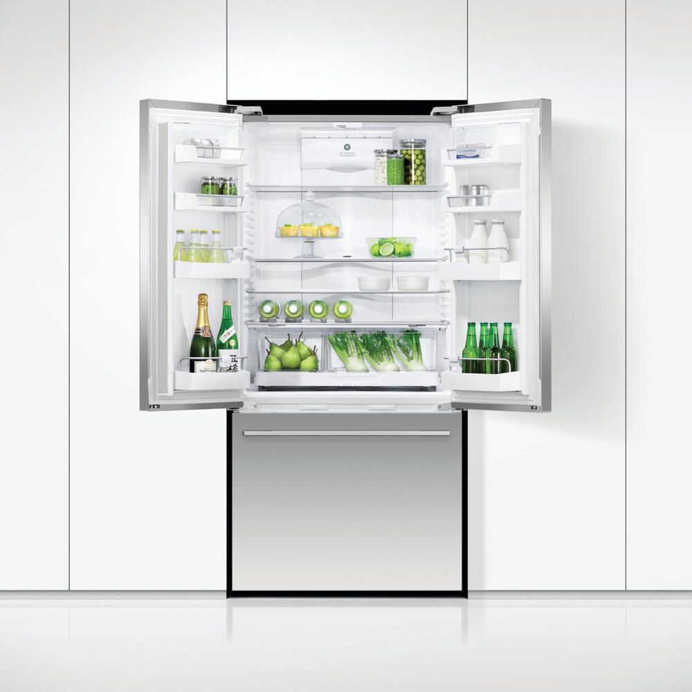 Fisher &amp; Paykel 17.0 Cu. Ft. 3-Door French Door Refrigerator with Ice and Water in Stainless Steel, , large