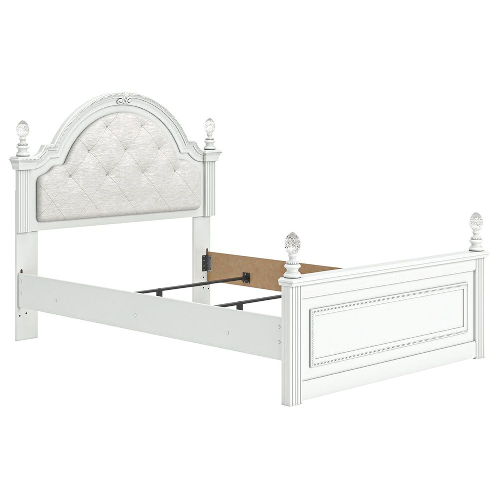 Ashley Kozlani Full Upholstered Panel Bed in Matte White, , large