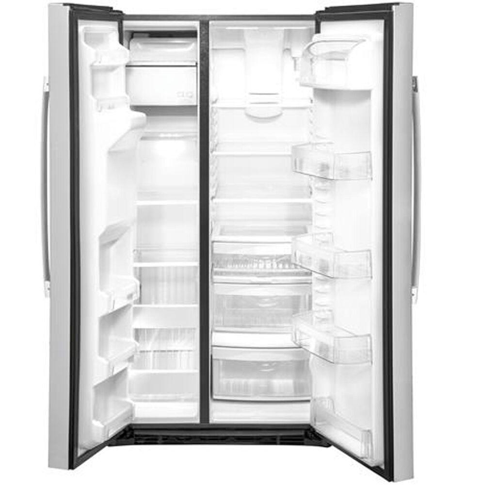 GE Appliances 25.1 Cu. Ft. Side-by-Side with External Dispenser in Stainless Steel, , large
