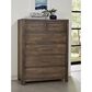 Viceray Collections Crafted Oak 5-Drawer Chest in Aged Gray, , large