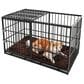 HOMLUX 61" Extra Large Heavy Duty Metal Dog Crate for Large Dogs in Black, , large
