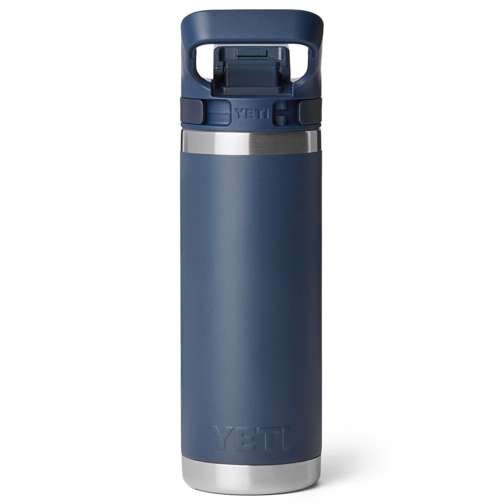 YETI Rambler 18 Oz Water Bottle with Flip Chug Cap in Navy, , large