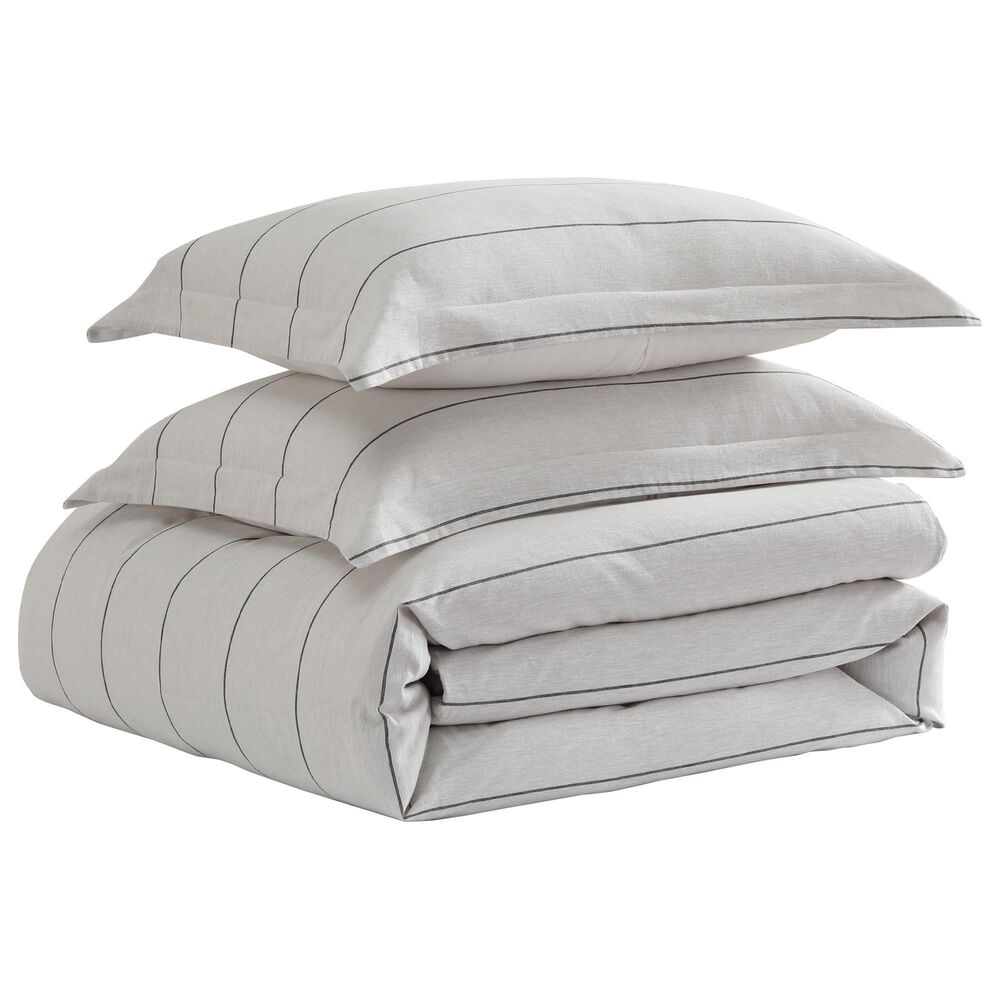 Levtex Leo Stripe 3-Piece King Comforter Set in Black and Cream, , large