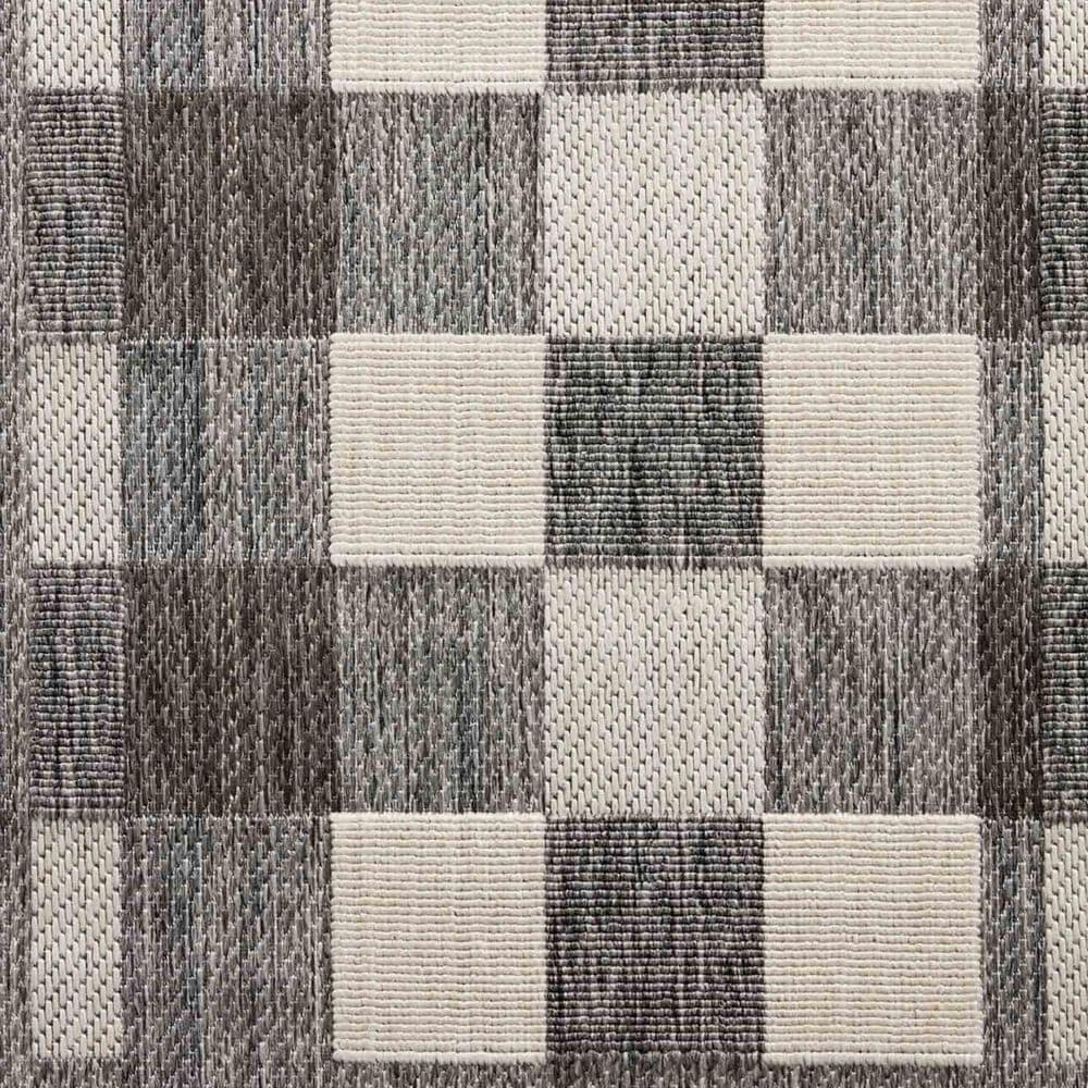 Loloi II Rainier 5&#39;3&quot; x 7&#39;7&quot; Ivory and Pebble Indoor/Outdoor Area Performance Rug, , large