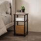 HOMLUX 3-Tier Turn-N-Tube End Table in Columbia Walnut and Black (Set of 2), , large