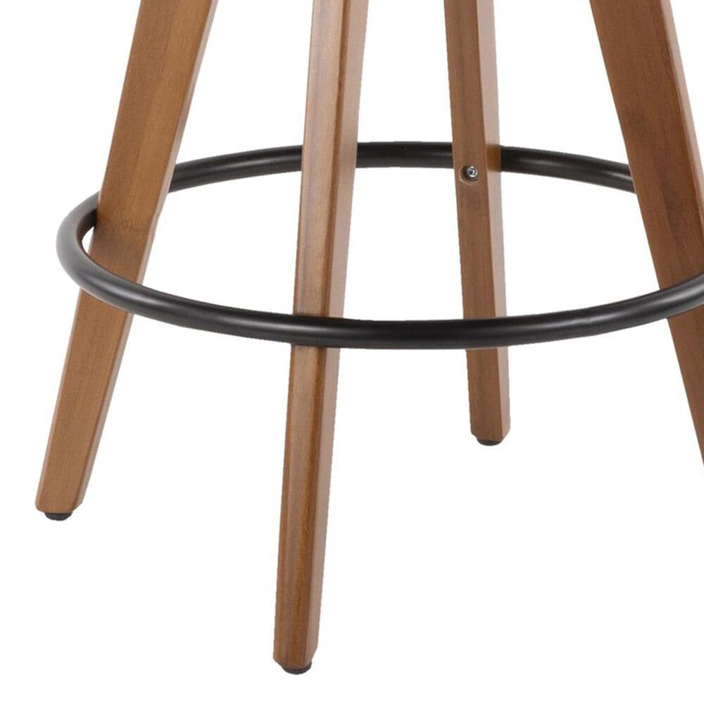 Lumisource Ahoy Swivel Counter Stool in Walnut and Black, , large