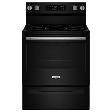 Maytag 5.3 Cu. Ft. Freestanding Electric Range with Steam Clean in Black, , large