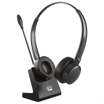 Adesso Stereo Bluetooth Headset with Microphone and Charging Dock in Black, , large