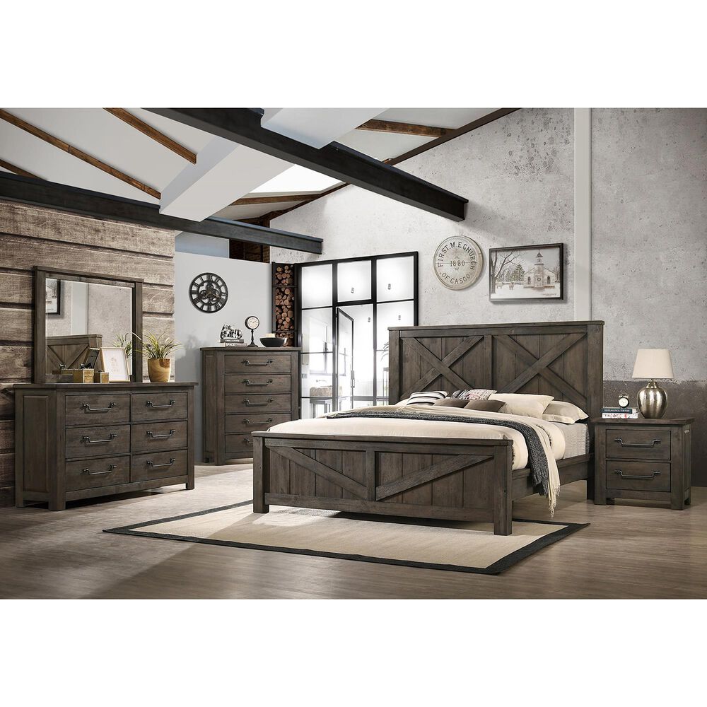 Mayberry Hill Maverick 4-Piece King Bedroom Set in Gray, , large