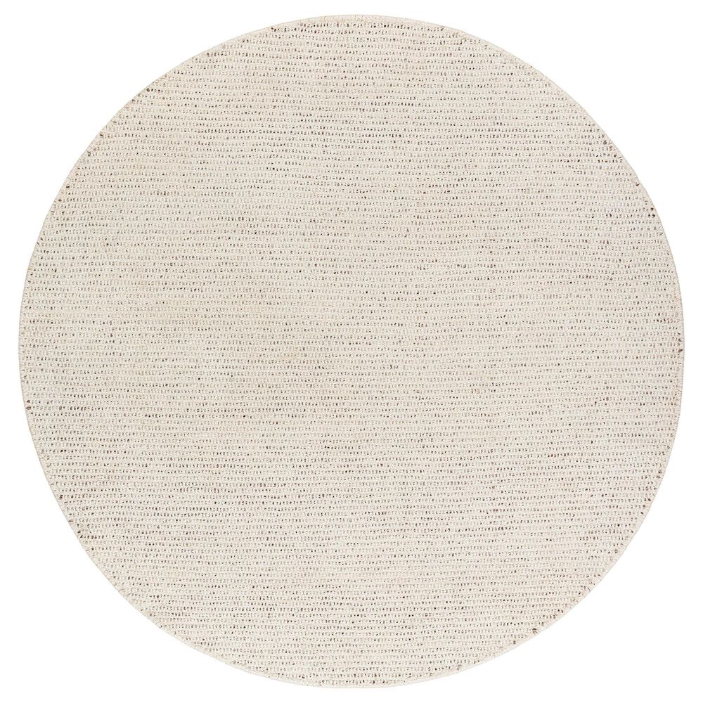 Surya Azalea 8" Round Light Beige, Black and Gray Area Rug, , large